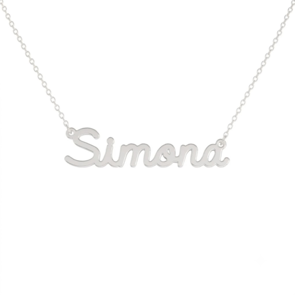 Collana Donna Con Nome Simona In Acciaio Silver Magic In The Moonlight