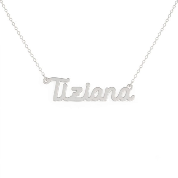 Collana Donna Con Nome Tiziana In Acciaio Silver Magic In The Moonlight