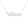 Collana Donna Con Nome Vittoria In Acciaio Silver Magic In The Moonlight 2 - Verre Gioielli Collana Donna Con Nome Vittoria In Acciaio Silver Magic In The Moonlight