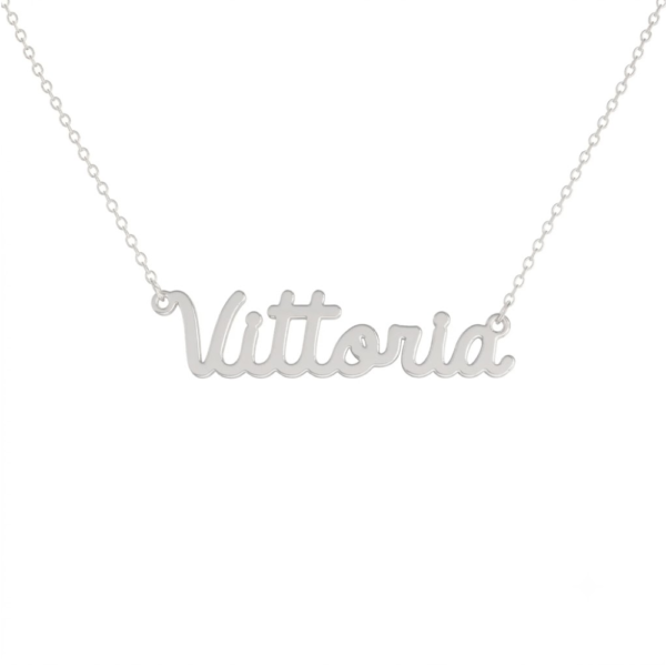 Collana Donna Con Nome Vittoria In Acciaio Silver Magic In The Moonlight