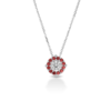 Collana Donna Igold In Oro Bianco 9 Kt Con Zirconi Bianchi E Rossi