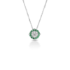 Collana Donna Igold In Oro Bianco 9 Kt Con Zirconi Bianchi E Verdi