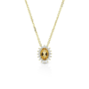 Collana Donna Igold In Oro Giallo 9 Kt Con Zircone Giallo E Zirconi Bianchi