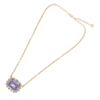 Collana Donna Ottaviani In Ottone Placcato Oro Giallo E Cristallo Viola 1 - Verre Gioielli Collana Donna Ottaviani In Ottone Placcato Oro Giallo E Cristallo Viola