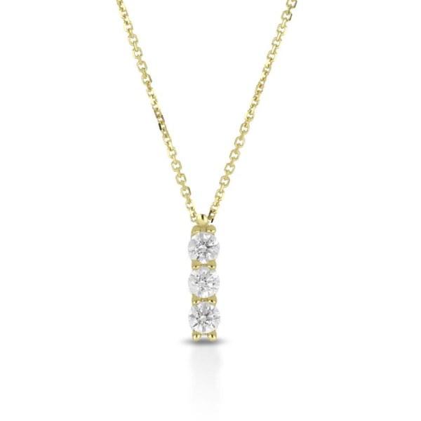 Collana Donna Trilogy Igold In Oro Giallo 9 Kt E Zirconi Bianchi