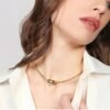 Collana Donna Unoaerre In Ottone Dorato E Cristallo Giallo Joya 2 Verre Gioielli - l'istituzione del gioiello