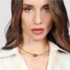 Collana Donna Unoaerre In Ottone Dorato E Cristallo Giallo Joya 1 Verre Gioielli - l'istituzione del gioiello