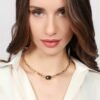 Collana Donna Unoaerre In Ottone Dorato E Cristallo Grigio Joya 2 Verre Gioielli - l'istituzione del gioiello