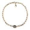 Collana Donna Unoaerre In Ottone Dorato E Cristallo Grigio Joya