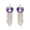 Orecchini Donna Ottaviani In Ottone Placcati Oro Giallo Con Cristallo Viola 1 - Verre Gioielli Orecchini Donna Ottaviani In Ottone Placcati Oro Giallo Con Cristallo Viola