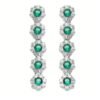 Orecchini Donna Ottaviani In Ottone Rodiato Con Cristalli Bianchi E Verdi 2 - Verre Gioielli Orecchini Donna Ottaviani In Ottone Rodiato Con Cristalli Bianchi E Verdi