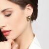 Orecchini Donna Unoaerre In Ottone Dorato Quadrati Lux 2 Verre Gioielli - l'istituzione del gioiello