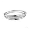 Bracciale Triplo Donna Rigido Sovrani In Ottone Rodiato E Zirconi Bianchi 1 - Verre Gioielli Bracciale Triplo Donna Rigido Sovrani In Ottone Rodiato E Zirconi Bianchi