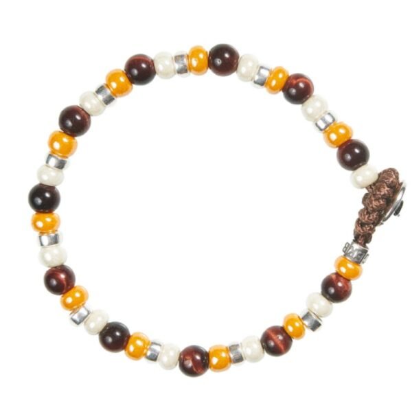 Bracciale Uomo Gerba Lab Con Argento 925 E Occhio Di Tigre Marrone