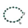 Bracciale Uomo Gerba Silver Sun Con Agata Verde E Elementi In Argento 925