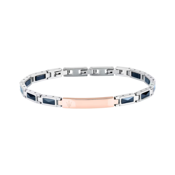 Bracciale Uomo Maserati In Acciaio Bicolore E Ip Blu