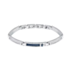 Bracciale Uomo Maserati In Acciaio Silver E Blu 2 - Verre Gioielli Bracciale Uomo Maserati In Acciaio Silver E Blu
