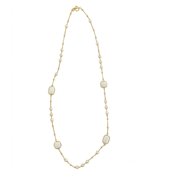 Collana Donna Sovrani In Bronzo Dorato E Pietre Bianche
