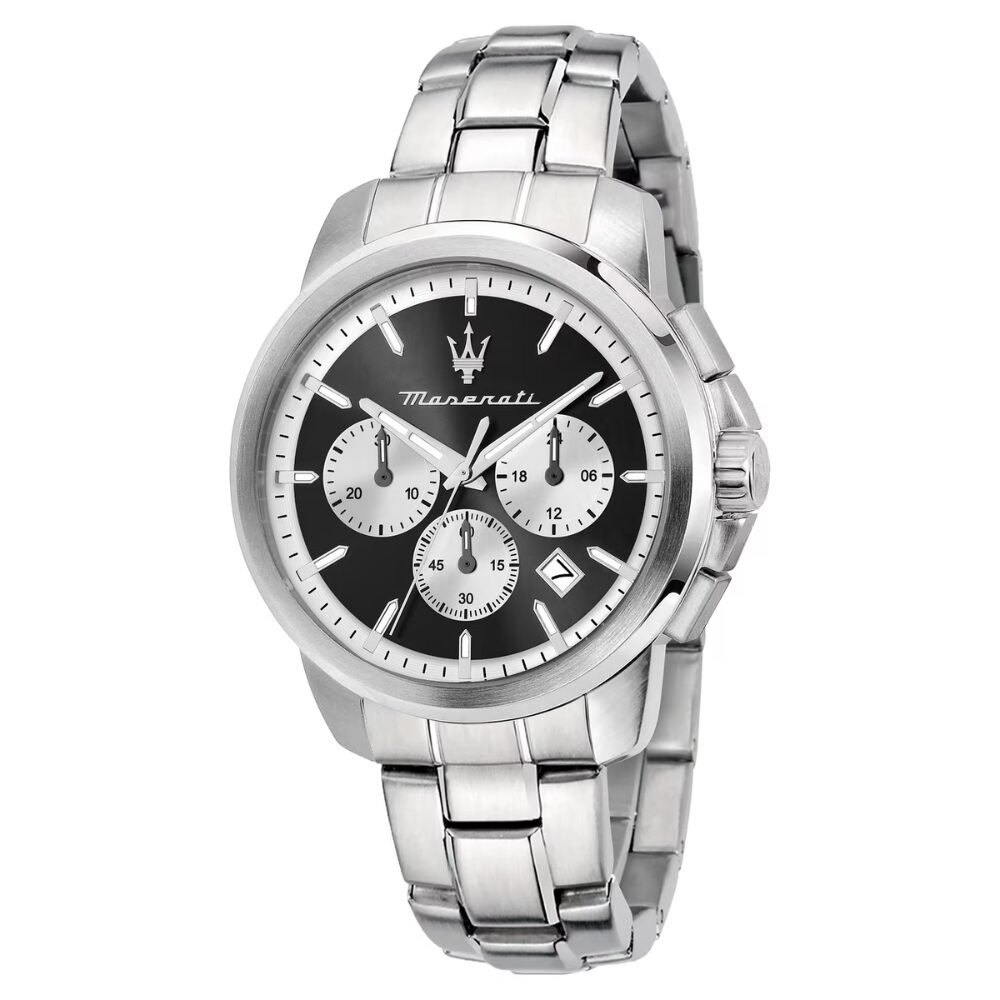 Orologio Cronografo Uomo Maserati Successo In Acciaio Silver