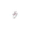 Anello Bimba Luca Barra In Acciaio Con Fiocco E Smalto Rosa 4 - Verre Gioielli Anello Bimba Luca Barra In Acciaio Con Fiocco E Smalto Rosa
