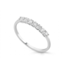 Anello Donna Kioto Veretta In Oro Bianco 9 Kt Con Diamanti 0.38Ct