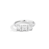 Anello Donna Trilogy Recarlo Anniversary Square In Oro Bianco 18 Kt E Diamanti 0.25 Ct