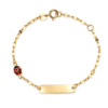 Bracciale Baby Igold In Oro Giallo 9 Kt E Targhetta Con Coccinella