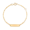 Bracciale Baby Igold In Oro Giallo 9 Kt E Targhetta Zigrinata Centrale