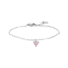 Bracciale Bambina Luca Barra In Acciaio Con Cuore E Zircone Rosa 2 - Verre Gioielli Bracciale Bambina Luca Barra In Acciaio Con Cuore E Zircone Rosa