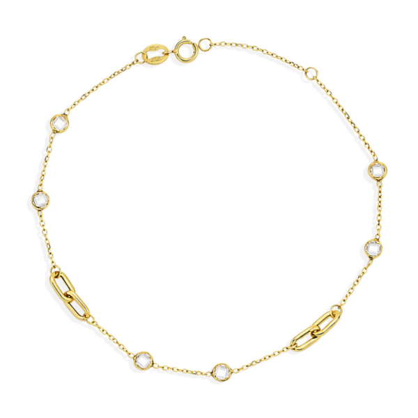 Bracciale Donna Igold In Oro Giallo 9 Kt E Zirconi Bianchi