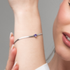 Bracciale Donna Luca Barra In Acciaio Con Cuore E Zircone Viola 1 Verre Gioielli - l'istituzione del gioiello