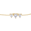 Bracciale Donna Luca Barra In Acciaio Dorato Con Cuori E Zirconi Bianchi 1 Verre Gioielli - l'istituzione del gioiello