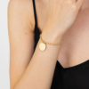 Bracciale Donna Luca Barra In Acciaio Dorato Con Piastra Personalizzabile 2 Verre Gioielli - l'istituzione del gioiello