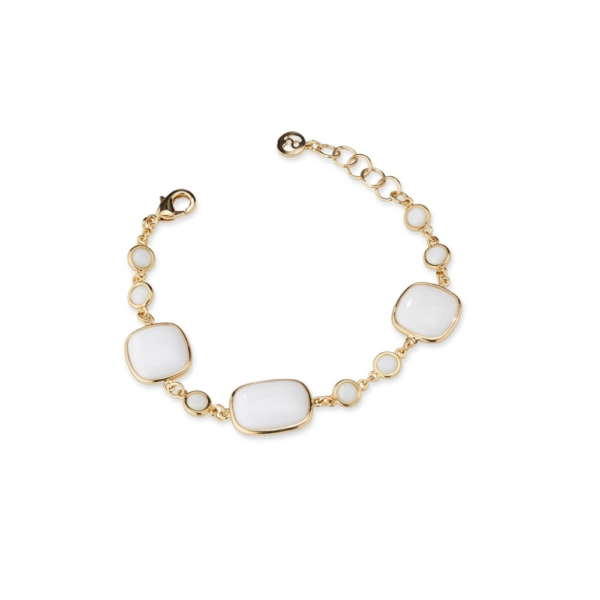 Bracciale Donna Sovrani In Ottone Dorato E Pietre Bianche