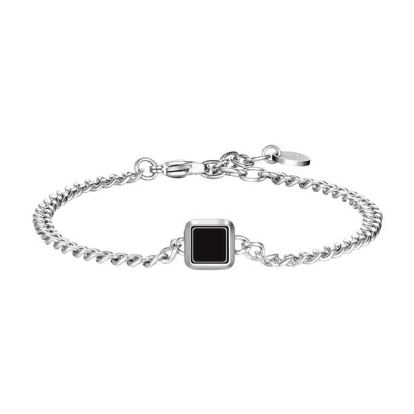 Bracciale Uomo Luca Barra In Acciaio E Ip Nero 3 - Verre Gioielli Bracciale Uomo Luca Barra In Acciaio E Ip Nero