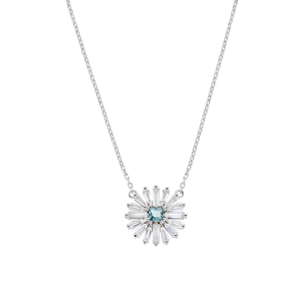 Collana Donna Amen Margherite In Argento 925 Con Zircone Blue London E Bianchi