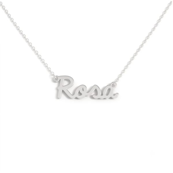Collana Donna Con Nome Rosa In Acciaio Silver Magic In The Moonlight
