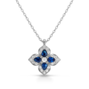 Collana Donna Igold In Oro Bianco 9 Kt Con Zirconi Blu E Bianchi