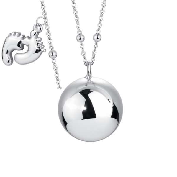 Collana Donna Luca Barra Chiama Angeli In Acciaio Con Piedini