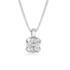 Collana Donna Punto Luce Kioto In Oro Bianco 9 Kt E Diamanti 0.035 Ct