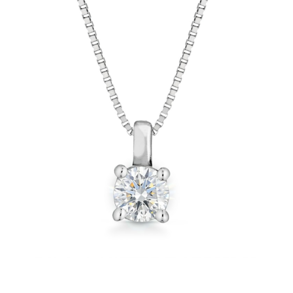 Collana Donna Punto Luce Kioto In Oro Bianco 9 Kt E Diamanti 0.05 Ct