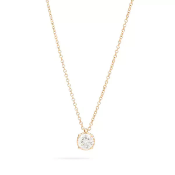 Collana Donna Recarlo Punto Luce Anniversary In Oro Giallo 18 Kt E Diamanti 0.19 Ct
