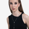 Collana Donna Rosario Luca Barra In Acciaio Silver 2 Verre Gioielli - l'istituzione del gioiello