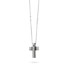 Collana Uomo Boccadamo Man In Acciaio Silver Con Croce E Zircone Nero 3 - Verre Gioielli Collana Uomo Boccadamo Man In Acciaio SIlver Con Croce E Zircone Nero
