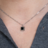 Collana Uomo Luca Barra In Acciaio Con Ip Nero 2 Verre Gioielli - l'istituzione del gioiello