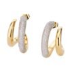 Orecchini Donna Sovrani In Ottone Dorato E Cubic Zirconia Bianchi