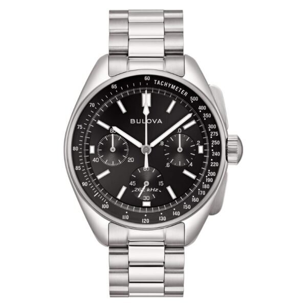 Orologio Uomo Bulova Cronografo Lunar Pilot Precisionist In Acciaio Silver