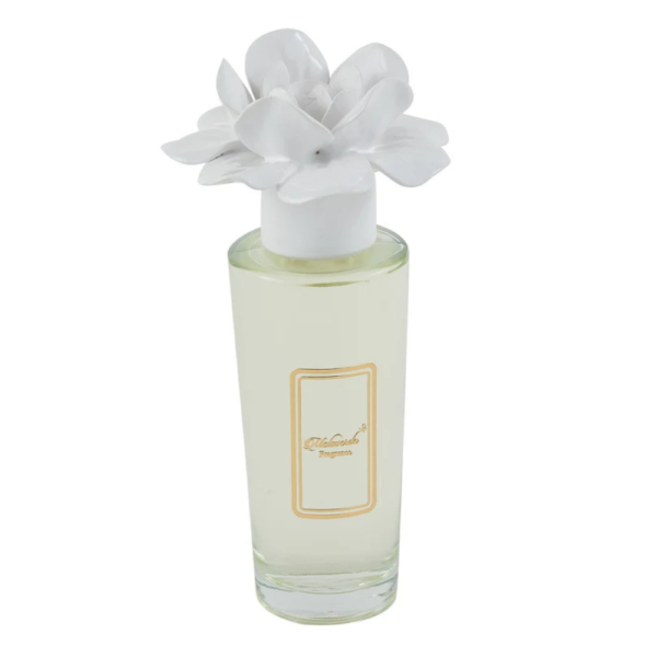 Profumatore Mela Verde Con Fiore Bianco In Ceramica Capodimonte