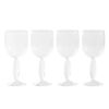 Set 4 Calici Vino Rosso Zafferano Dorico In Vetro Trasparente 1 - Verre Gioielli Set 4 Calici Vino Rosso Zafferano Dorico In Vetro Trasparente