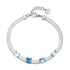 Bracciale Donna Brosway In Acciaio Maglia Snake E Cubic Zirconia Celesti